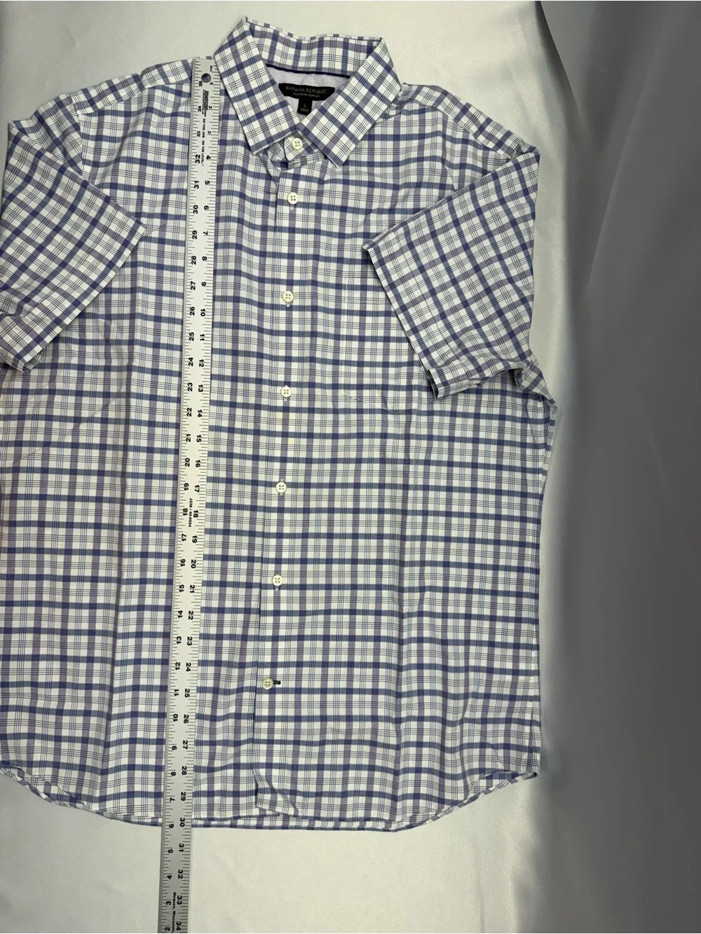 Banana Republic | Non‑Iron Slim Fit Shirt | Purple Plaid | Men’s L | GUC